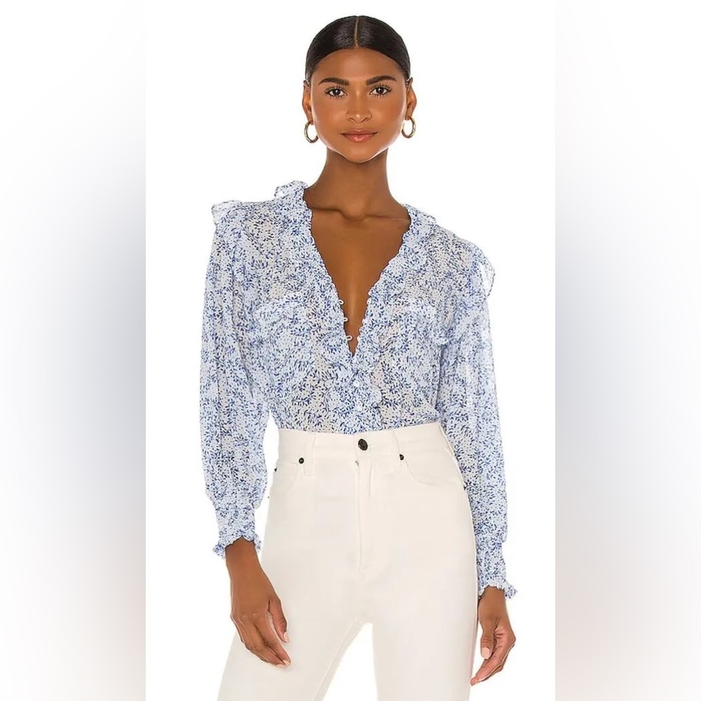 Misa Sasha Top in Blue